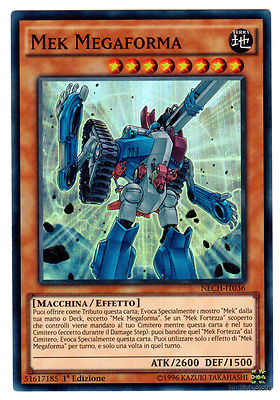 MEK MEGAFORMA Machina Megaform NECH-IT036 Super Rare auf Italienisch YUGIOH