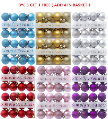 24x Weihnachtskugeln Baumkugeln 2023 Party Hochzeit Ornament Weihnachtsdeko Party UK