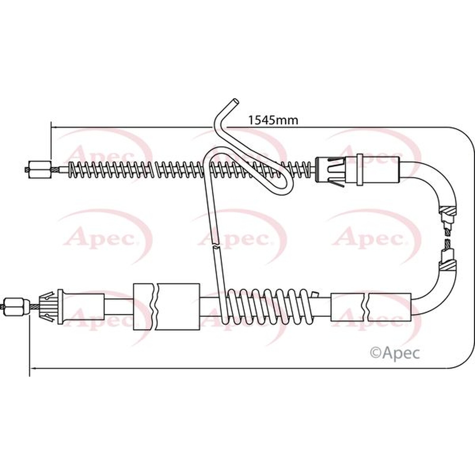 Apec Brake Cable CAB1185 Fits Ford - Engineered for Performance and Long Life