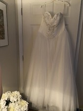 Davids Bridal Wedding Dress Sweetheart Neckline Princess Style Sz 16