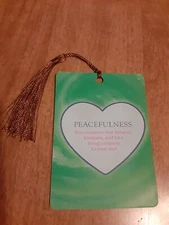 "Peacefulness" Love Affirmation Bookmark Tarot Oracle Card Gift Purified&Charged