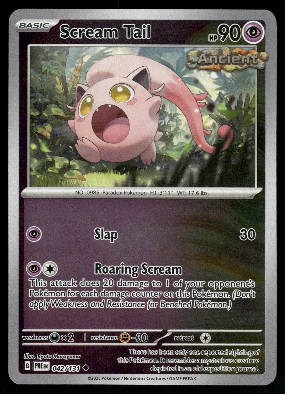 Scream Tail - Pokemon TCG Prismatic Evolutions - 042/131 - NM - Reverse Holo