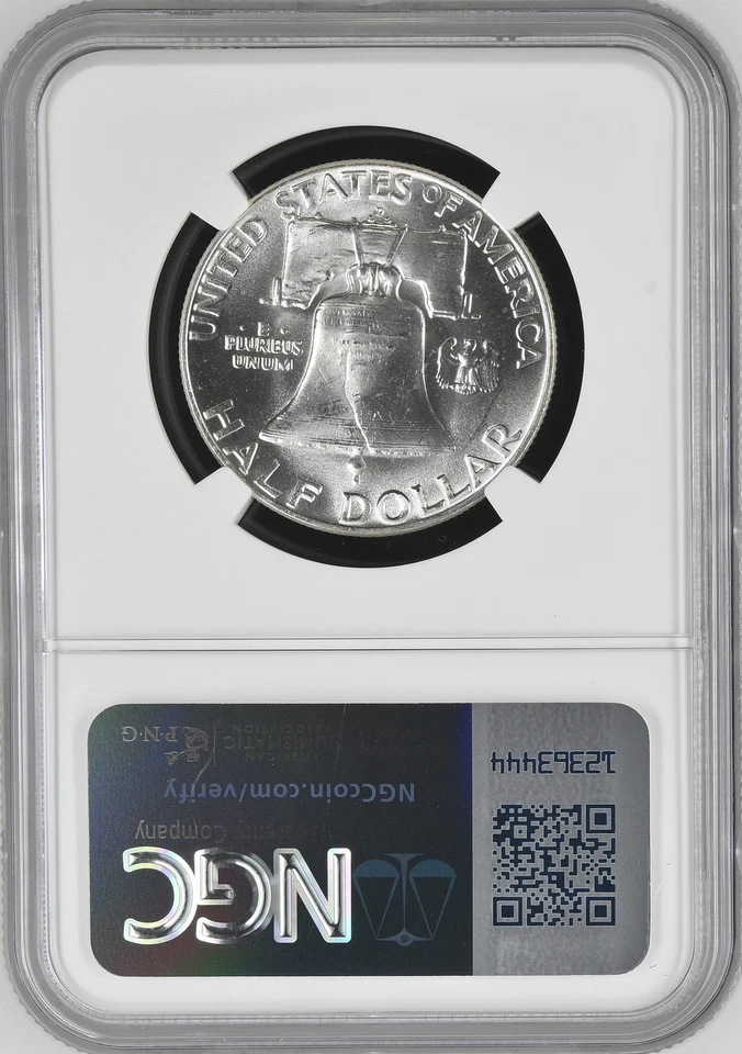 :1963-D 50C FRANKLIN HALF DOLLAR NGC MS-66 BLAST WHITE RARITY R5 HIGHEST GRADES - Image 2 of 2