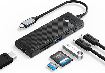 6-in-1 USB C Dockingstation, USB C HUB mit 3*USB 3.0 Anschluss