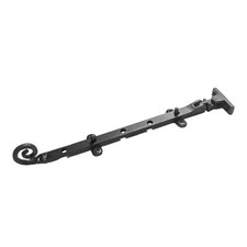 Window Casement Stay Fastener Antique Black Cast Iron Swirl 250mm 10"