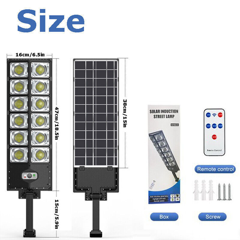 Solar Street Light Motion Sensor Lamp Commercial Dusk To Dawn Road Lamp Outdoor