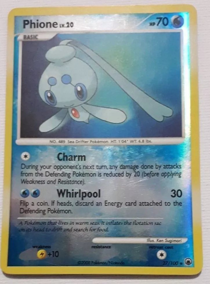 Phione - 27/100 - Rare - Reverse Holo - Pokemon Singles