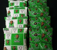 8 CORNHOLE BEANBAGS made w MARSHALL THUNDERING HERD Fabric ACA Reg Bags