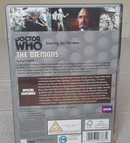 Doctor Who DVD - The Daemons - Jon Pertwee (1971) - Picture 3 of 5