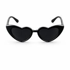 Heart-Shaped Sunglasses Trendy Retro Fashion Shades for Women Girls