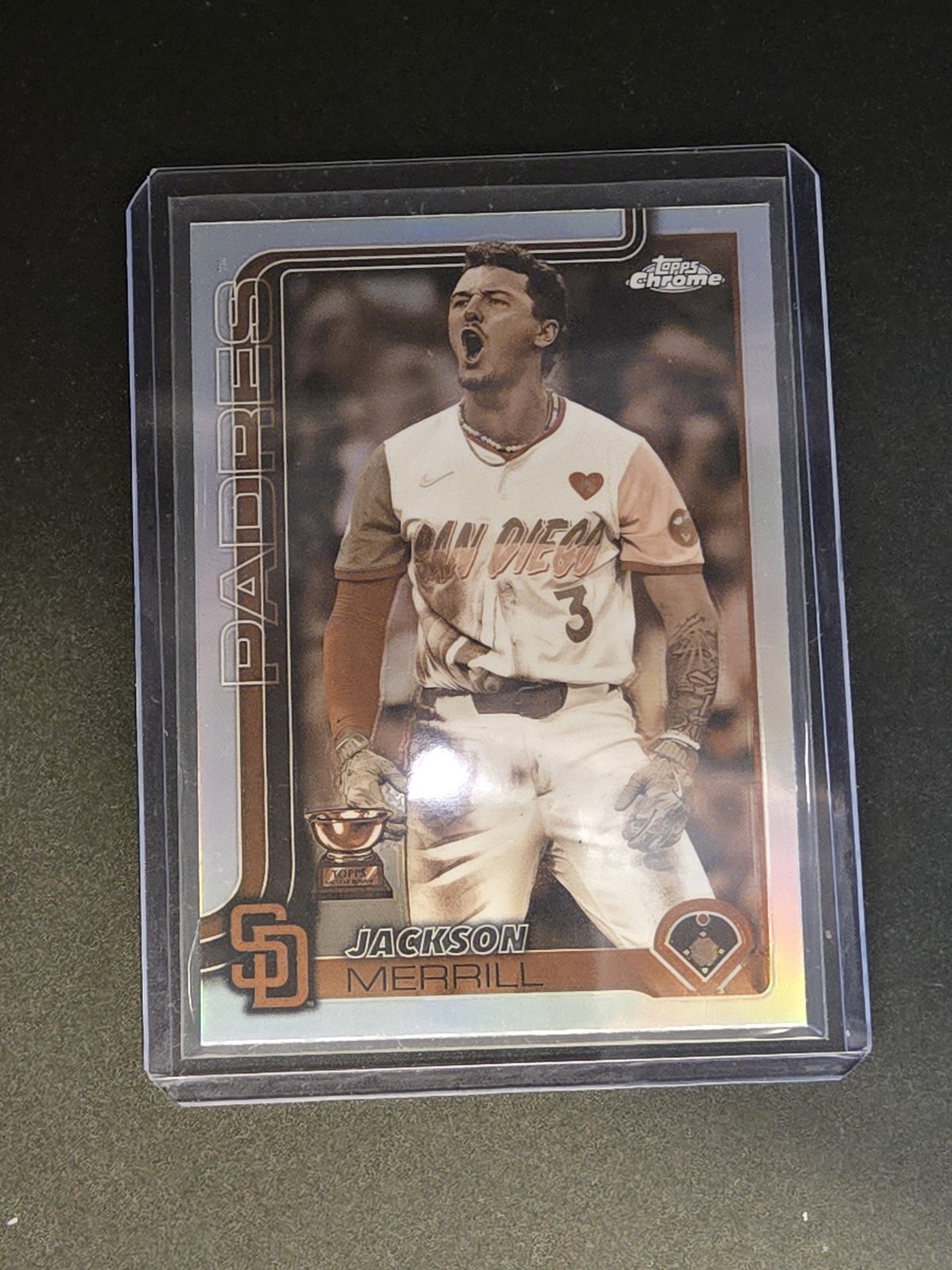 2025 Topps Chrome - Jackson Merrill #61 Sepia Refractor San Diego Padres