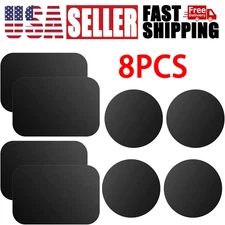 8 PCS Metal Plates Sticker Replace For Magnetic Car Mount Holder Cell Phone GPS