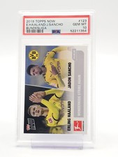 HAALAND/SANCHO 2019-20 TOPPS NOW BUNDESLIGA SOCCER #123 BVB PSA 10 Q6438