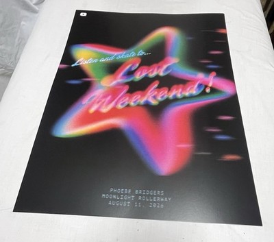 Phoebe Bridgers - Lost Weekend - Listening Party Poster - Moonlight Rollerway