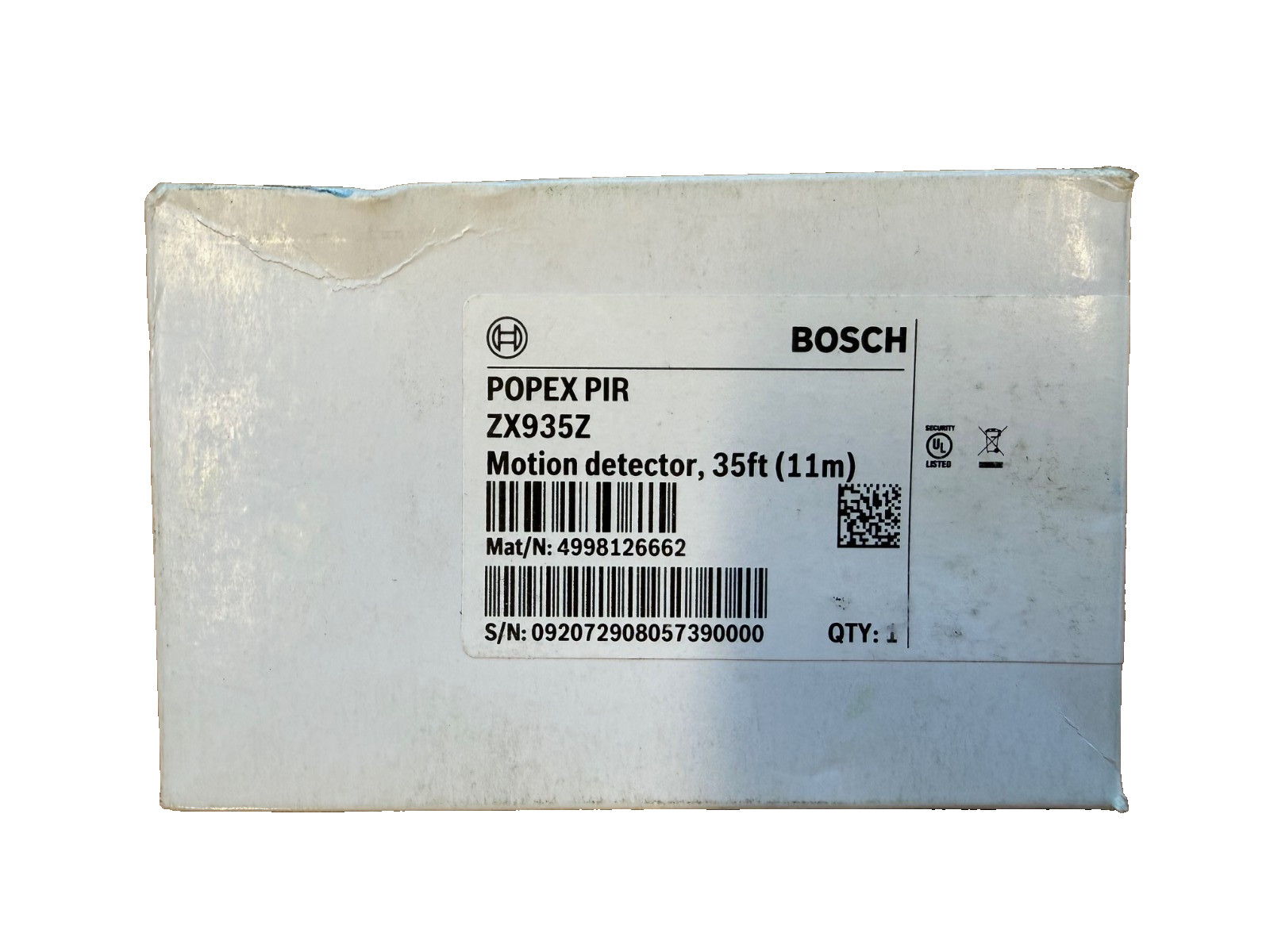 Bosch Popex PIR ZX935Z Motion Detector 35ft