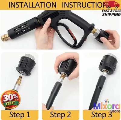 #ad #ad 1pcs Pressure Washer Hose Connector Adapter M22 Female to Quick Socket $14.49