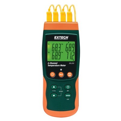 Extech SDL200 Four-Channel Thermometer SD Logger