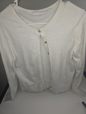 Women's White Gap button-up cardigan Size M