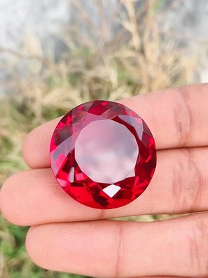 100 Ct Natural Red Topaz Rare Brazilian Round Shape Certified Loose Gemstone