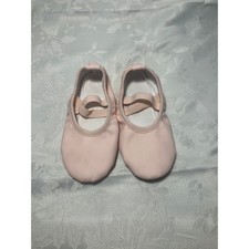 Stelle Pink Ballet Flats Girls Size 10 Approx Elastic Strap Dance Scuff Soles