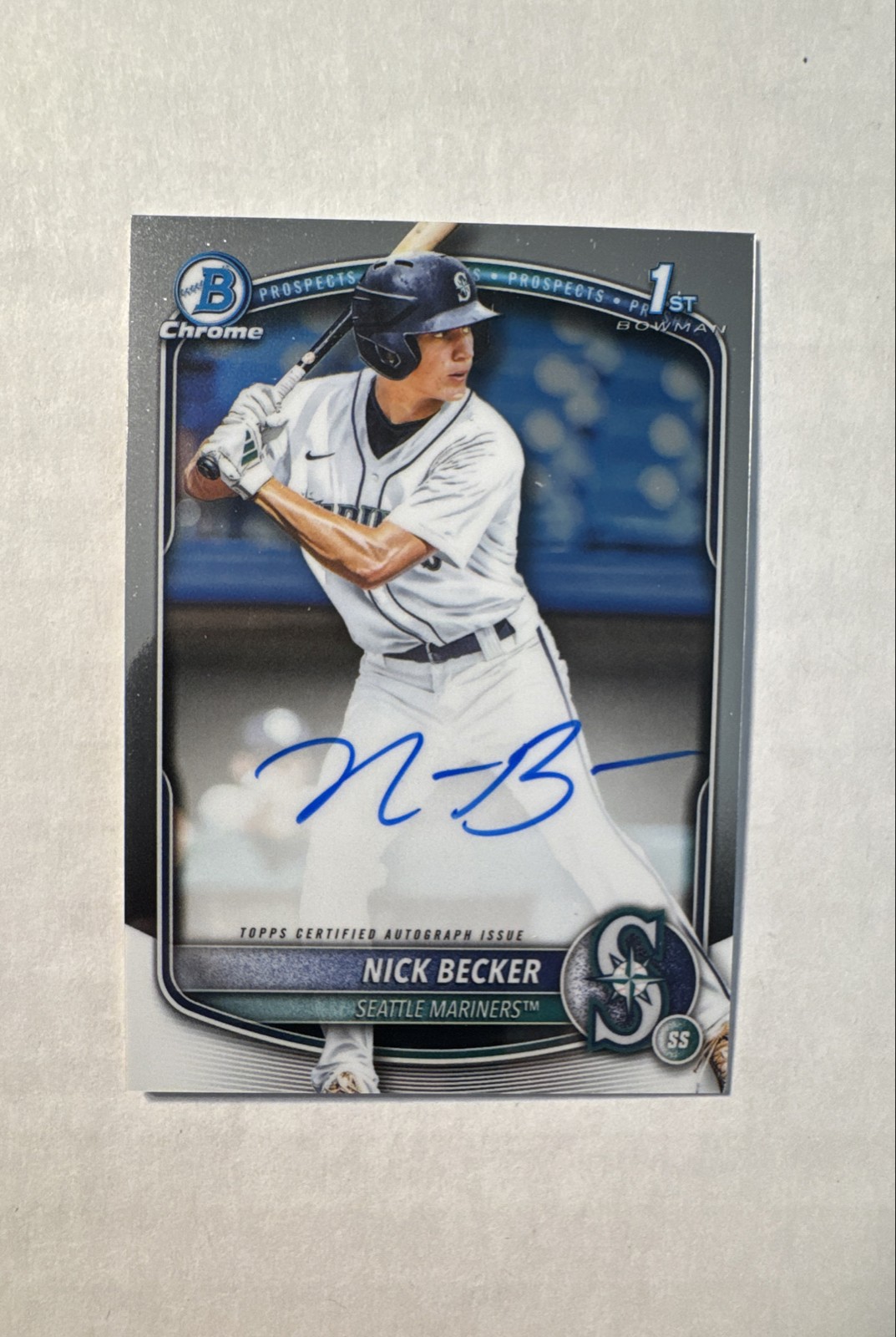 2025 Bowman Draft Chrome Nick Becker RC #CPA-NB 1st Bowman Autograph