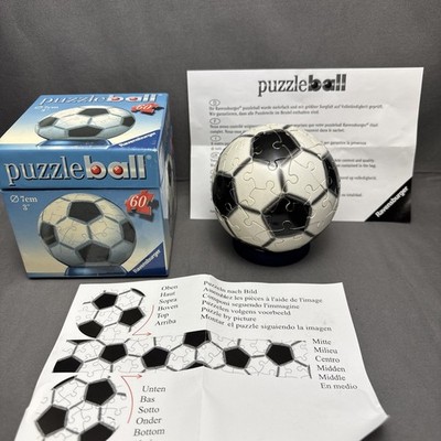 60 Piece Soccer Ball 3D Puzzleball 3in puzzle, Ravensburger Complete