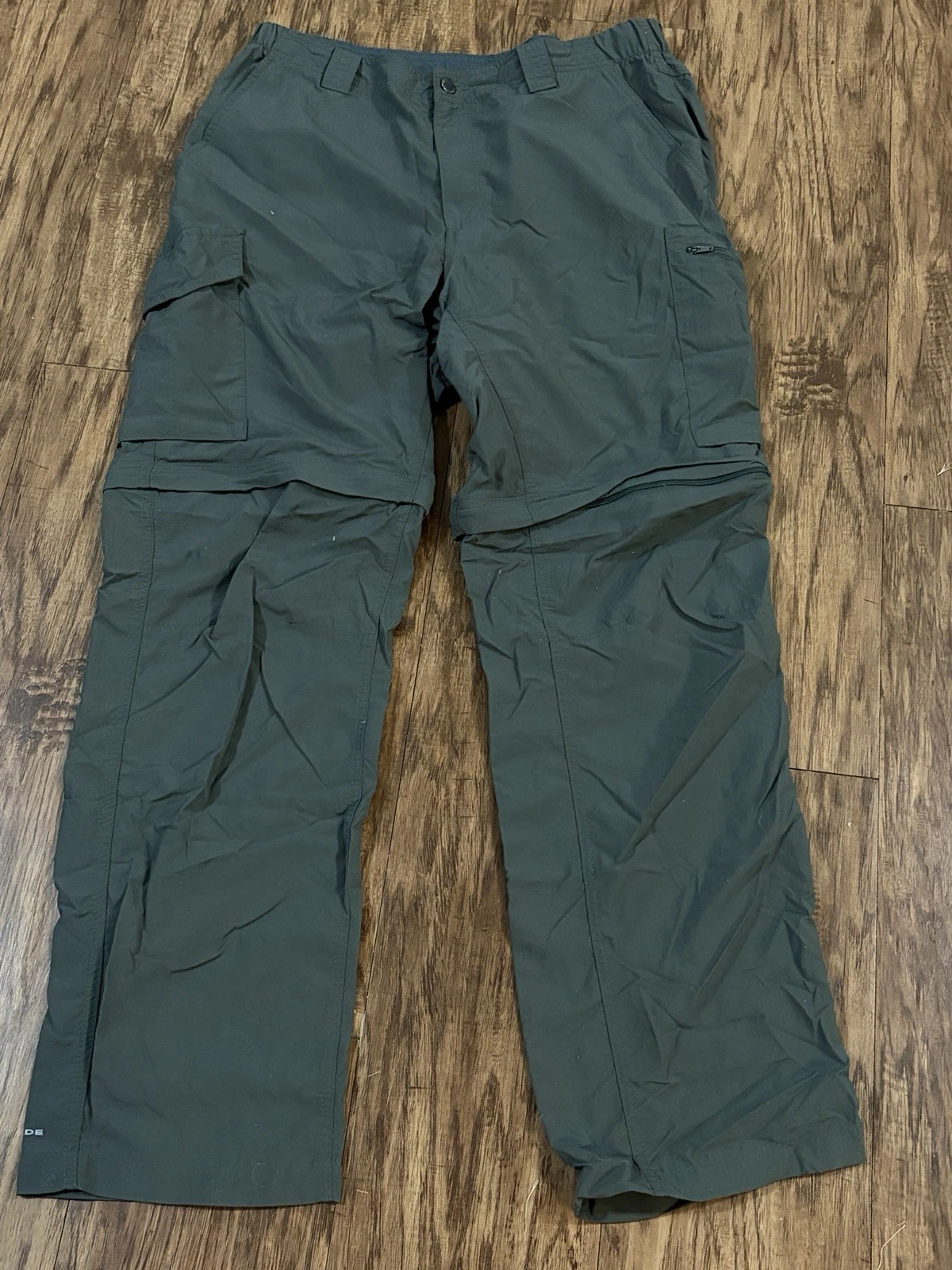 Columbia PFG Pants Mens 36x32 Green Convertible to shorts