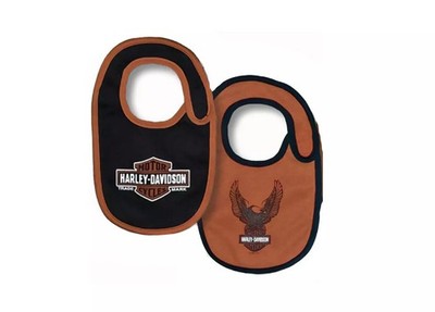 Harley-Davidson Lätzchen Baby - 2er Set - orange