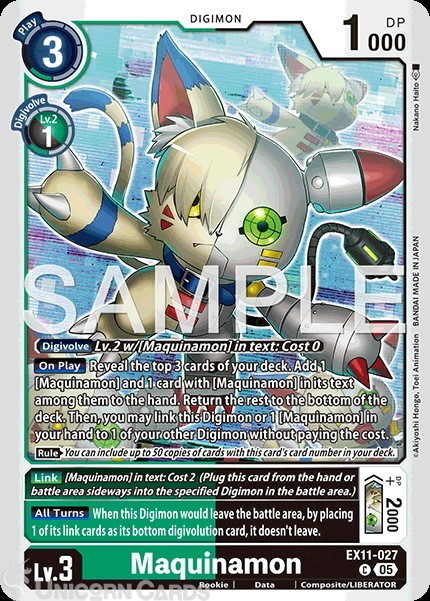 EX11-027 Maquinamon : Common Digimon Card : EX11: Dawn of Liberator