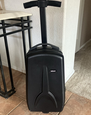 iubest Luggage Carry On Scooter Suitcase for Kids Age 4-15, Detachable & Folds