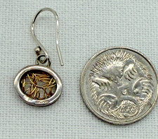 Sterling Silver 18k Yellow Gold Jill Graham Eternal Drop Earrings Hallmarked