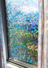 – Rainbow Suncatcher Window Film, Diffraction Window Film, Stained Glass Wind...