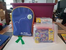 LeapFrog MY FIRST LEAP PAD Set with 9 Books/Cartridges/Bag NO SYSTEM 