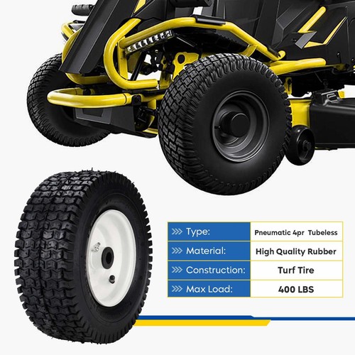 New Air Filled Lawnmower Tires on Wheel 13x5.00-6", 3" Centered Hub, 3/4" Gre... - Picture 7 of 8