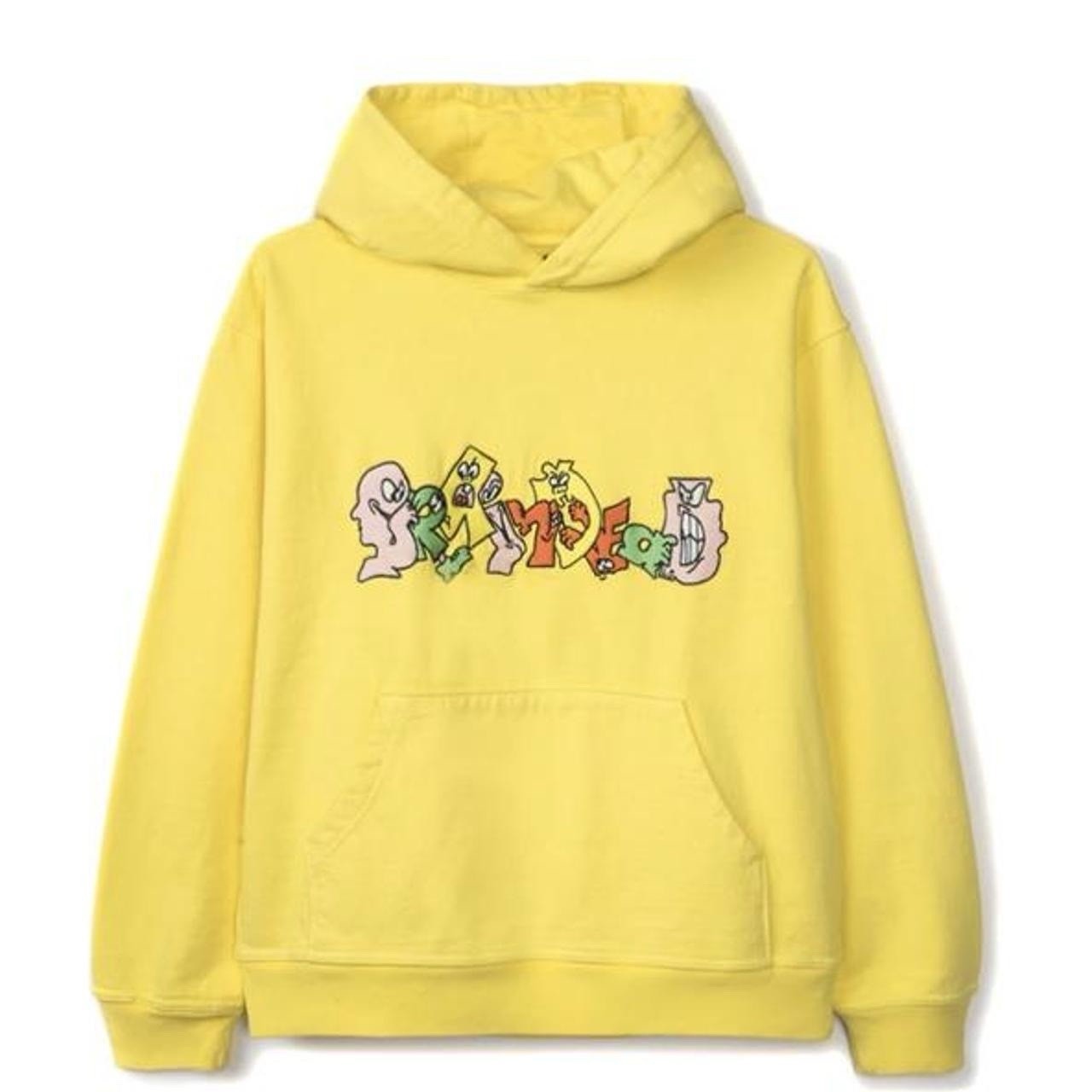 Brain Dead Embroided Graffiti Pullover Hoodie Lig… - image 1