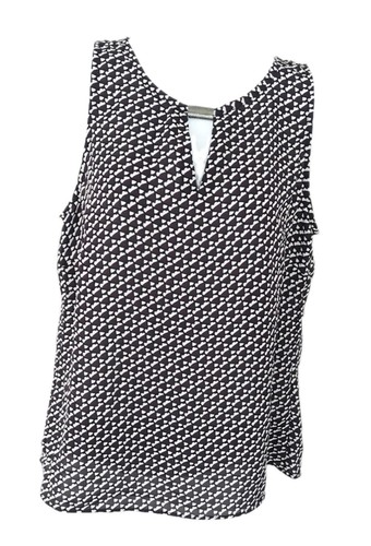 Laundry by Shelli Segal Sleeveless black Gray white Size Medium (Hm)
