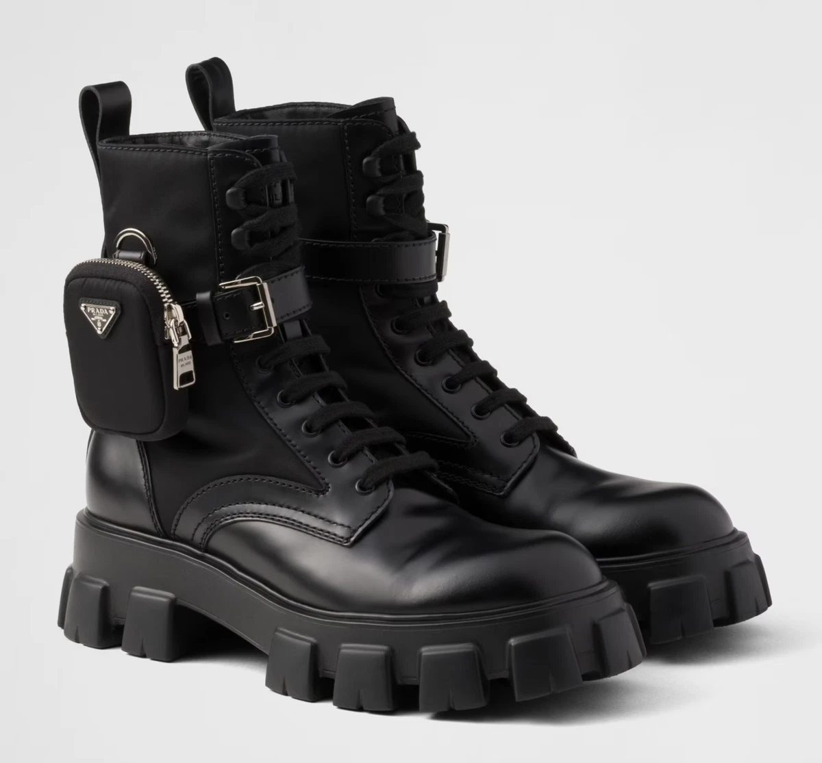 PRADA Low (1-1.9 in) Heel Height Combat Boots for Women for sale