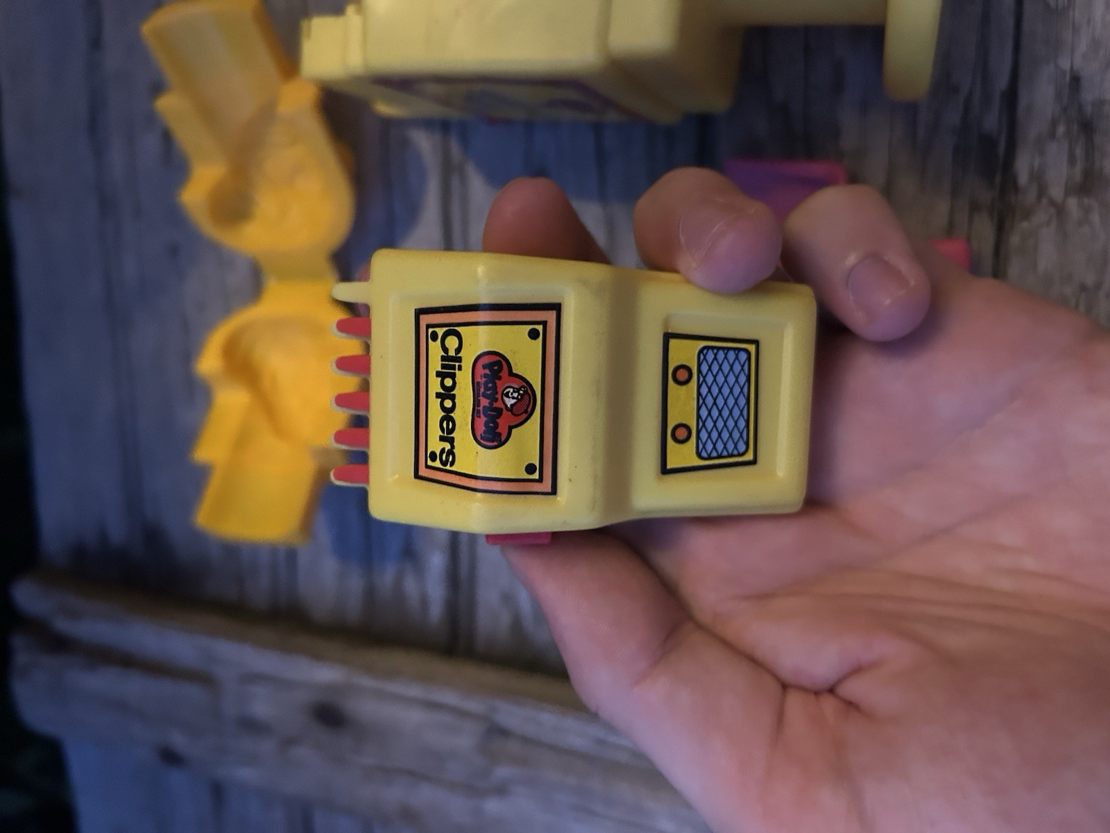 Play Doh Fuzzy Pumper Barber Accessories Clippers Chair Comb Hair 1977