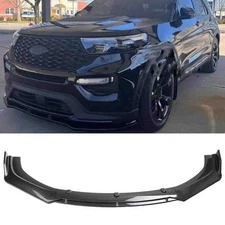 For Ford Explorer ST Carbon Fiber Look Front Bumper Lip Spoiler Splitter Kit US