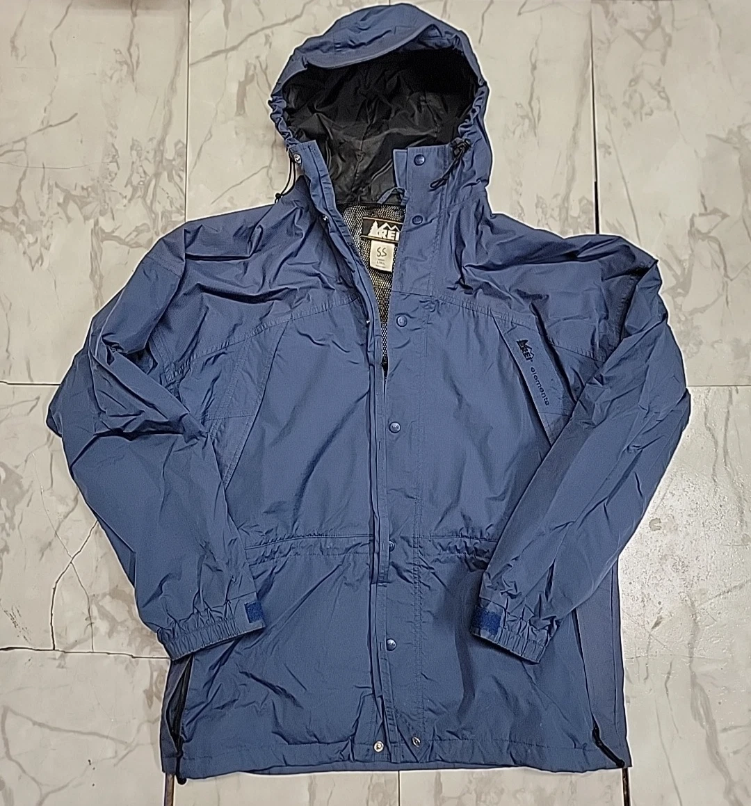 vintage Mens L Veste de pluie imperméable à capuche légère