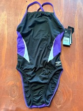 Speedo Women's Swimsuit One Piece Endurance  Team Black purple 8/34