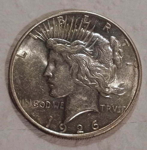 1926 D Peace Silver Dollar AU Nice Strike Beautiful Luster