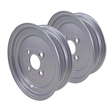 2er Set Felge 2.50 x 10 Mittenloch 60mm, LK 100, 4 Loch, ET 0 für PKW Anhänger