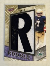 TJ Jones 2014 Upper Deck Rookie Lettermen Letter R Auto Patch 08/75 Notre Dame