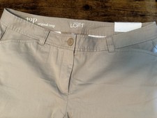 Ann Taylor Loft Original Crop Capri Pants Khaki NWT 12P 12 Petite