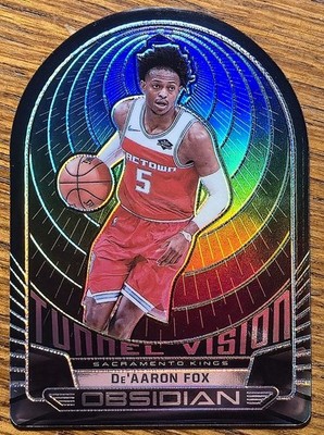 De'Aaron Fox /99 Tunnel Vision Electric Etch 2019-20 Obsidian Sacramento Kings