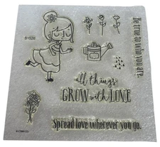 CTMH My Acrylix Acrylic Stamp Set Lovely Garden Be True to Who You Are Grow Love