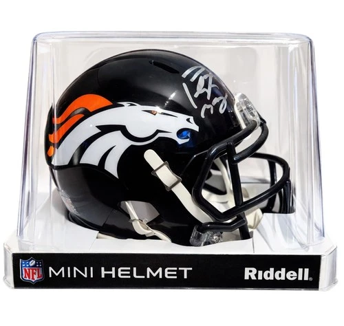 Peyton Manning Denver Broncos Signed Riddell Mini Helmet Fanatics Certification