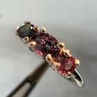 Oval Cut Three Stone Alexandrite Ring 925 Sterling Silver Gift For Her.