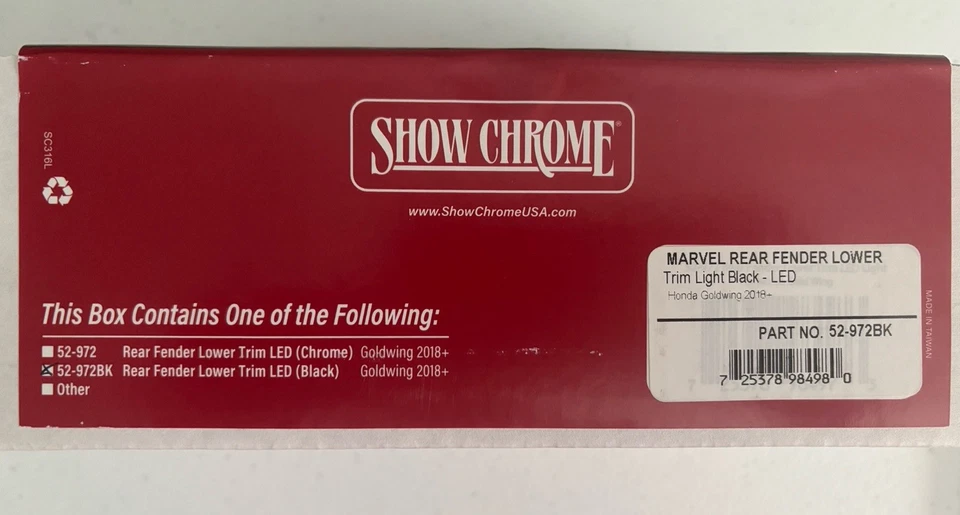 Marvel Lower Running and Brake Light LED Black By Show Chrome. New Sealed - Image 2 of 4